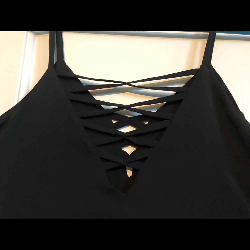 Black Criss Cross (front & back) Tank